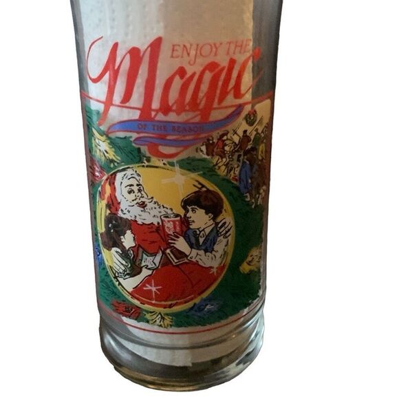 Vintage Coca Cola 1989 Glasses Lot Set of 2 Relive the Magic of the Season - Picture 8 of 14